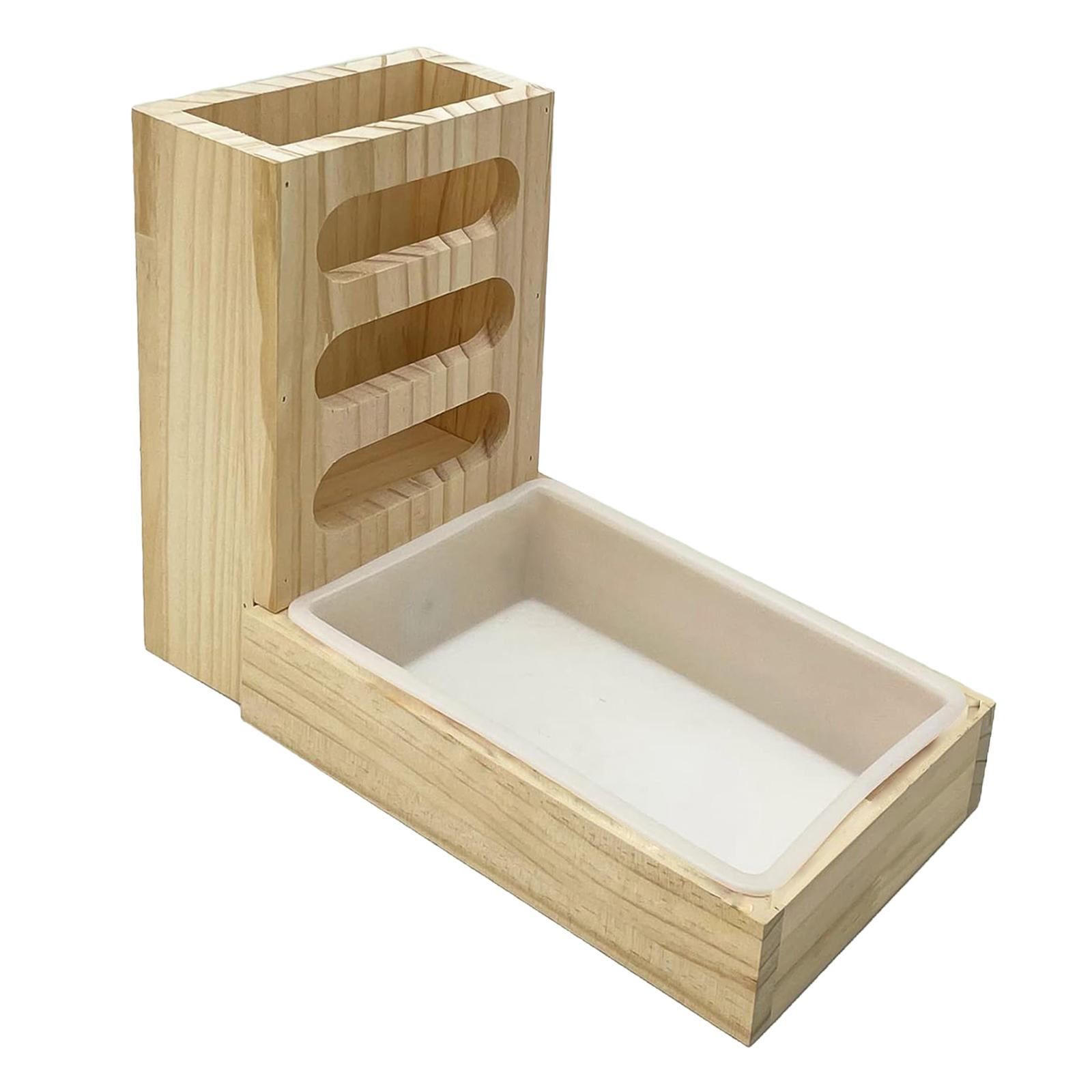 Magideal - Estación De Alimentación De Heno Para Conejos Con Caja De Arena Para Gatos, Cuna De Heno, Caja De Arena Para Gatos, Soporte De Heno Para Animales Pequ