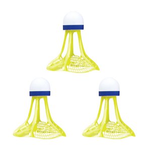 Magideal - 3 Piezas A Prueba De Viento Bádminton Pelotas De Bádminton Flexibles En Interiores Ligeros Entrenamiento Deportivo Volantes De Bádminton Para Ejercici Amarillo
