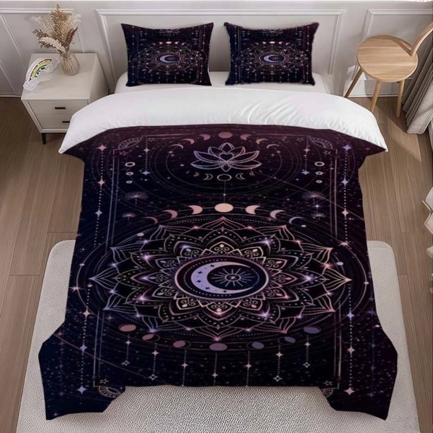 3pcss Set Mystical Spiritual Art Printed Duvet Set Theme Bedding 3pcss Duvet Cover Pillowcase Set