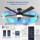 thumbnail image 3 of Ventilador de Techo Ayaoty 46in con Luz LED y Control Remoto, 3 of 3