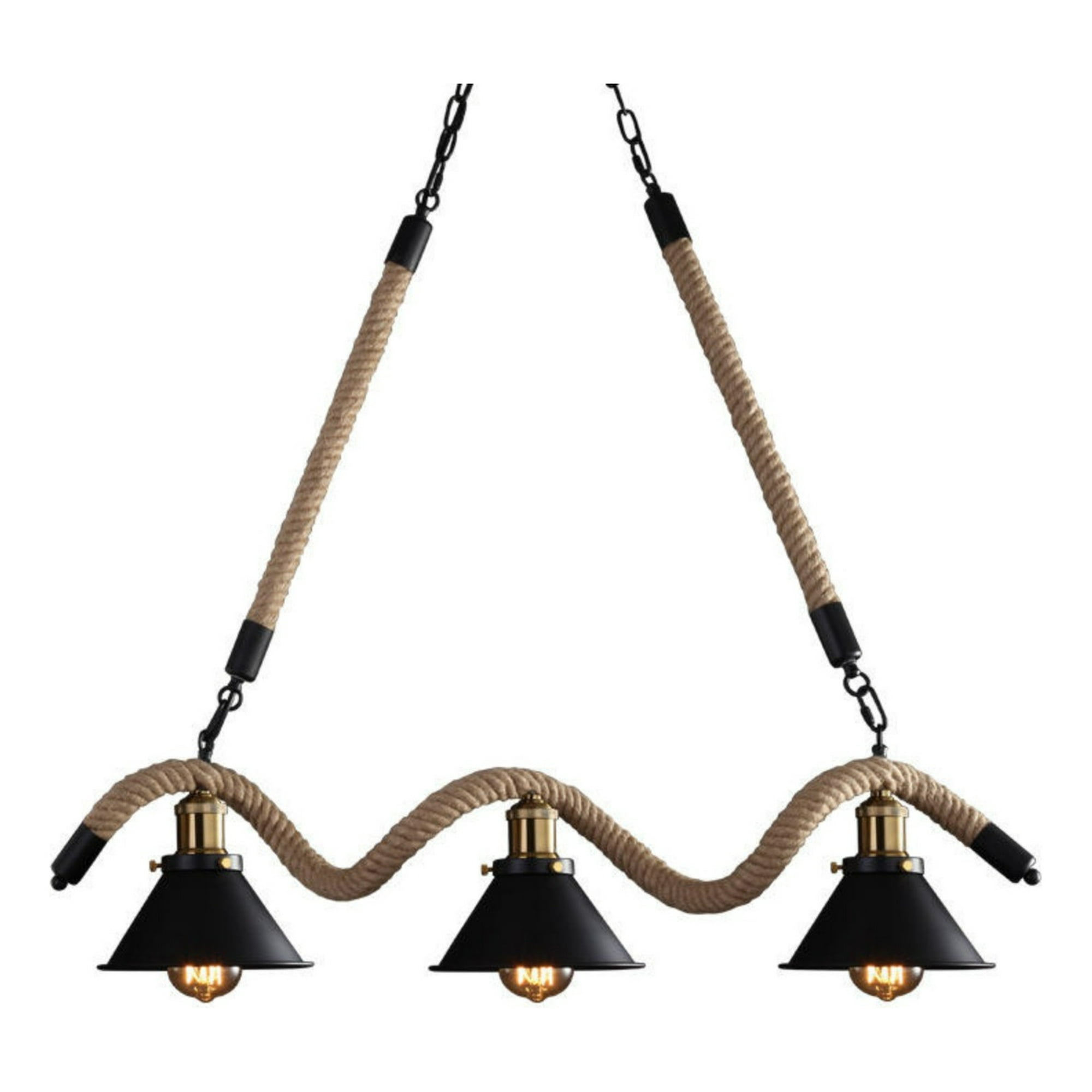 Genérico - Lampara Colgante Techo Cuerda Caño Rustica Moderna Lau