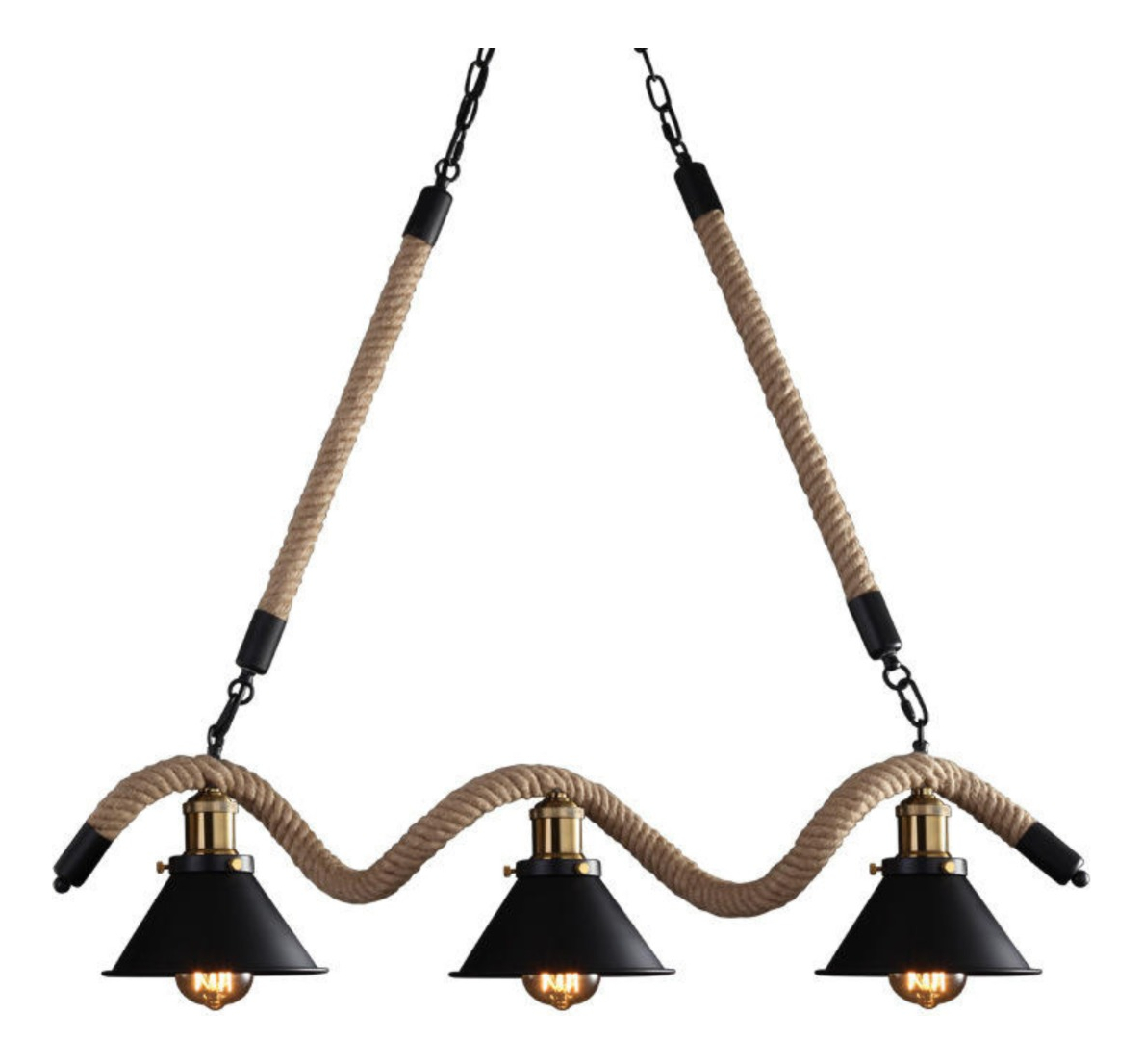 Genérico - Lampara Colgante Techo Cuerda Caño Rustica Moderna Lau