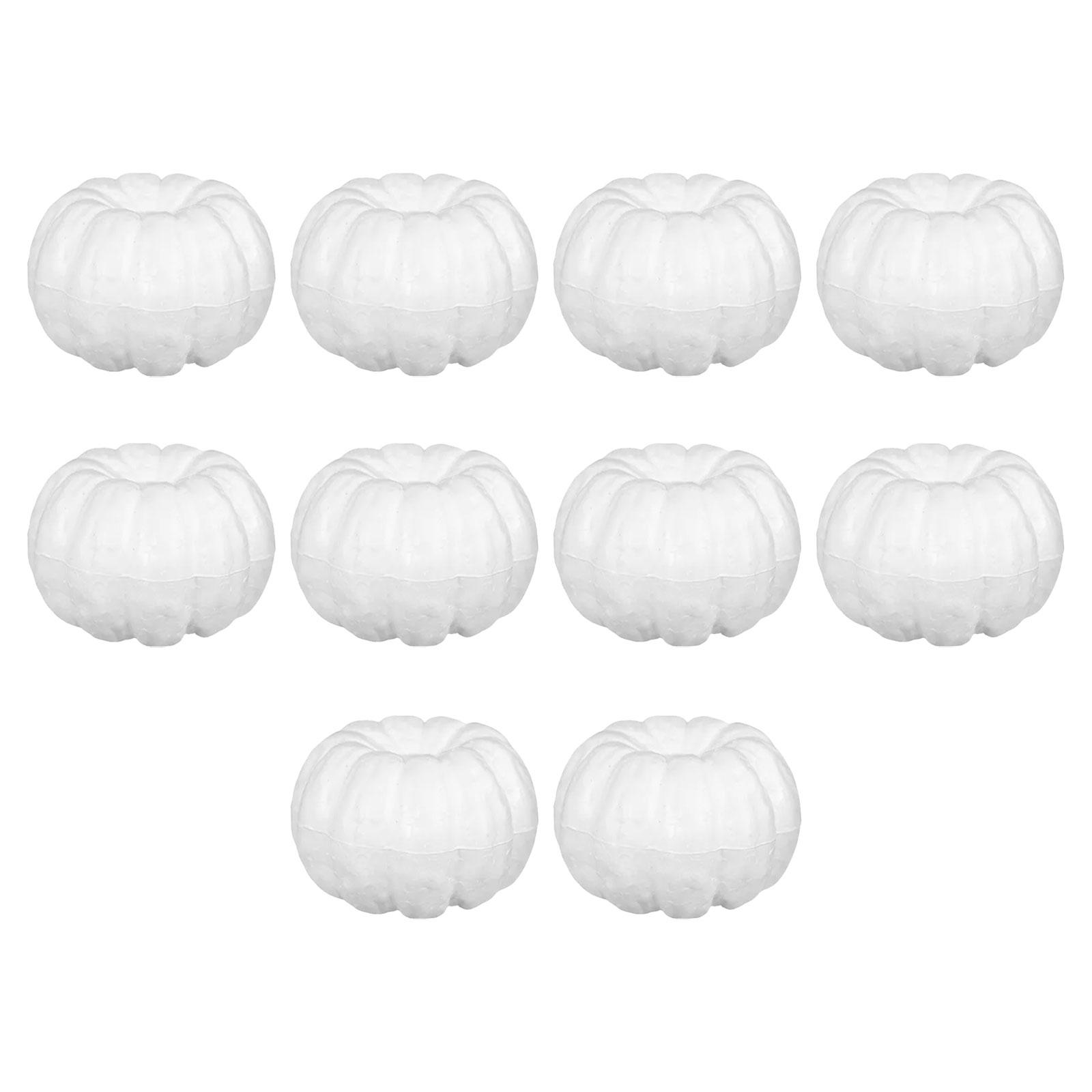 Bothyi - 10X Calabazas De Espuma Blanca Accesorios Manualidades Para Halloween Proyecto Escolar Cumpleaños