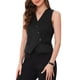 thumbnail image 4 of INSPIRE CHIC Chaleco Recortado sin Mangas con Botones y Cuello en V para Oficina Elegante de Mujer XS Negro, 4 of 6