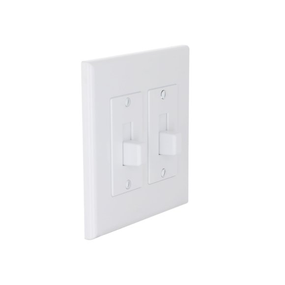 Funda decorativa TayMac 2672W de 2 elementos MASQUE Toggle, blanca
