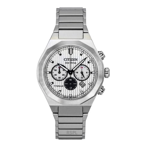 Reloj Digital Citizen Zenshin Cronógrafo Super Titanium Esfera Blanca Eco-Drive 100M Hombre