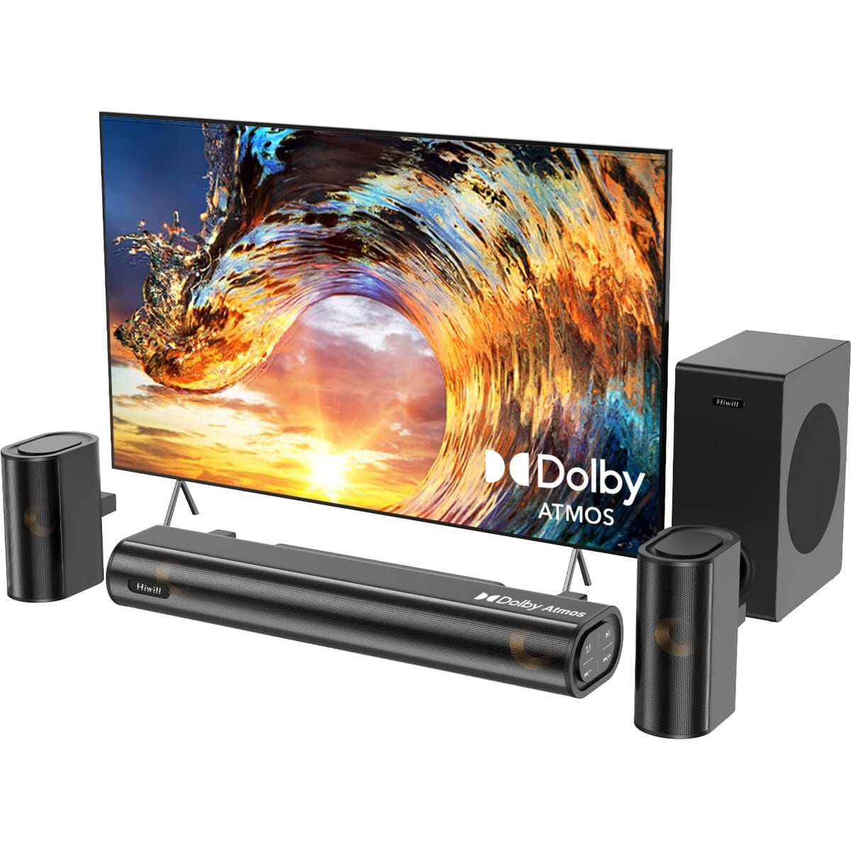 Barra De Sonido Hiwill 4.1ch Dolby Atmos 300w Hielite A41