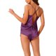 thumbnail image 3 of INSPIRE CHIC Conjunto de Pijama de Satén para Mujer Suave Cami con Cuello en V y Pantalones Cortos Ropa de Dormir con Tirantes Ajustables para Primavera Verano XL Púrpura Oscuro, 3 of 6