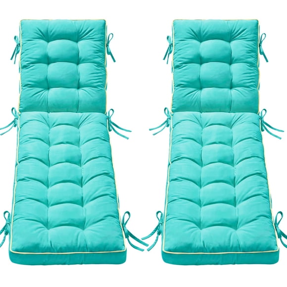 Cojín para chaise lounge AMCATON, 2 unidades, 183 x 53 cm, aqua