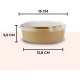 thumbnail image 2 of Bowl envase recipiente kraft con tapa pet 500ml 10u, 2 of 3