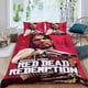 thumbnail image 2 of Red Dead Redemption Conjunto de sábanas temático, trío de piezas, cómodo y amigable con la piel, diseño único, regalo de decoración para el hogar para familiares, amigos y fans, 90 cm * 190 cm, 2 of 6