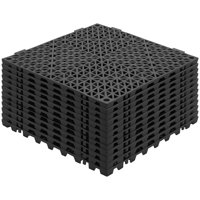 Cojín Modular Entrelazado Vevor, Paquete De 12 Unidades, 30 X 30 Cm, Negro