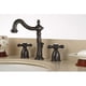 thumbnail image 4 of Grifo de baño Kingston Brass KB1977AX de instalación amplia, latón cepillado, 4 of 6