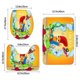 thumbnail image 3 of Juego de 3 Alfombras de Baño de Terciopelo Coral Desmarcar Pollo Interrumpido, 3 of 6