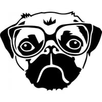 Rienda Libre Graphics - Decomural Funny Pug Dog Glasses Ws-32625