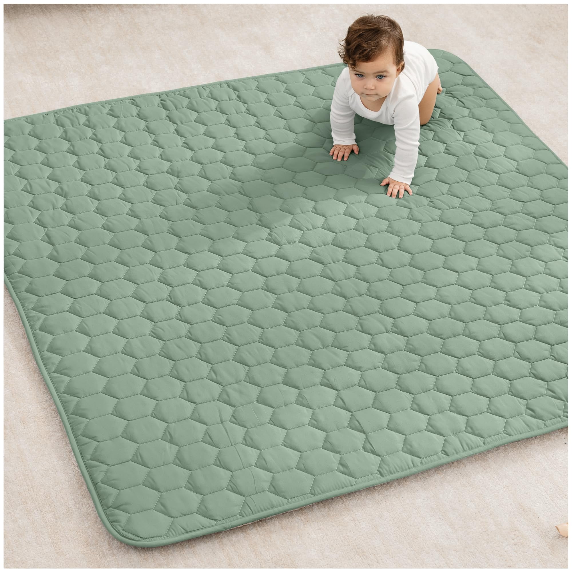 Tapete De Juego Para Niños Comfy Cubs 142 X 142 Cm, Suave, Acolchado Y Antideslizante
