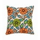 thumbnail image 1 of Pack de 6 Fundas de Cojín con Diseños y Colores 43x43 cm Naranja con Azul Flor, 1 of 2