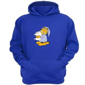 Genérico - Poleron Canguro Garfield Azul Talla Xs Unisex