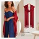 thumbnail image 3 of Chal RUI VTRON Grande 203 cm x 71 cm Rojo - Bufanda de Invierno, 3 of 7
