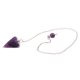 thumbnail image 2 of Péndulo De Piedra Natural Cono De Adivinación 6 Facetas Cristal Joyas Regalos Púrpura, 2 of 5
