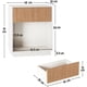 thumbnail image 4 of Set de 2 Veladores Blanco y Madera Acanalado Forli, 4 of 8