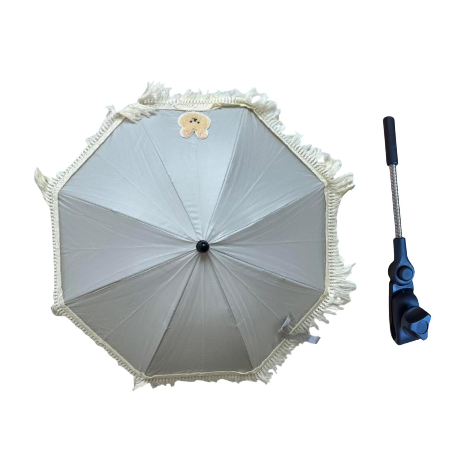 Bothyi - Sombrilla Para Cochecito Con Clip, Plegable, Para Viajes Al Aire Libre