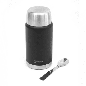 Termo De Comida Insulado Acero Inox 750 Ml Negro Simplit
