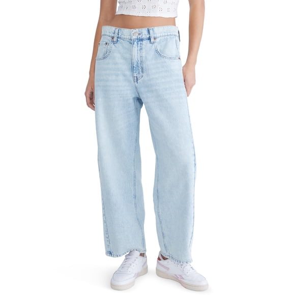 Jean Aeropostale Mid-Rise Barrel Leg Wash para mujer