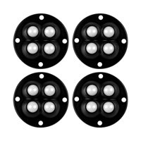 Ioensy - 4 Uds Mini Rodillo De Ricino Pasta De Rotación De 360 Grados Para Caja De Almacenamiento De Muebles Cuentas De Pegamento Negro