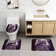 thumbnail image 2 of Acotar Juego de 3 alfombras de baño de coral fleece: tapete de baño + alfombra de inodoro en forma de U + funda de tapa de inodoro en forma de O, 2 of 6