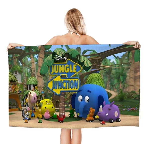 Junction Jungle Toalla de playa de secado rápido con diseño temático, regalo para mujeres y niñas, ideal para cumpleaños, fans, amantes de la música, uso en la playa o al aire libre, 78 × 160 cm