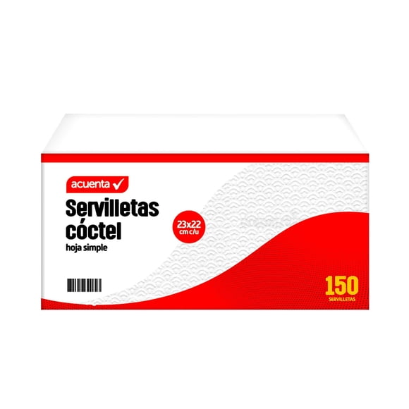 Servilletas cóctel 23x22 cm, 150 Un