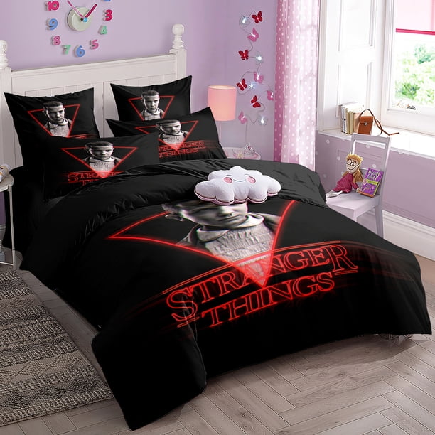 Strange Story Quilt Cover Three-Piece Set Printed Cartoon Anime Bedding