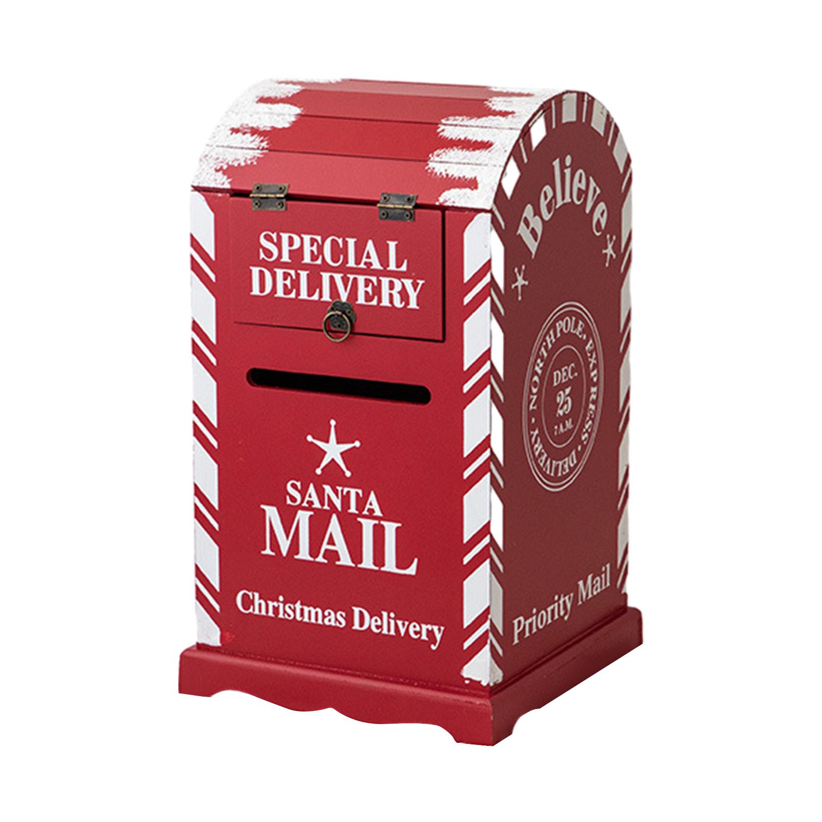 Magideal - Buzón De Navidad Accesorios De Buzón De Papá Noel Cartas De Jardín De Bodas A Papá Noel Decoración Navideña Patio Del Hogar Decoración De Buzón De Reg