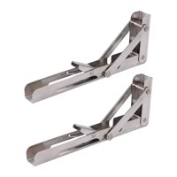 Bothyi - 2 Soportes De Estante Plegables De 8 Pulgadas Para Balcón, Sala De Estar Y Baño.