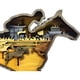 thumbnail image 1 of Figura decorativa caballo jinete de madera, 1 of 3