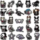 thumbnail image 4 of Set Stickers calcomonias Animalitos corazon skull black love, 4 of 6