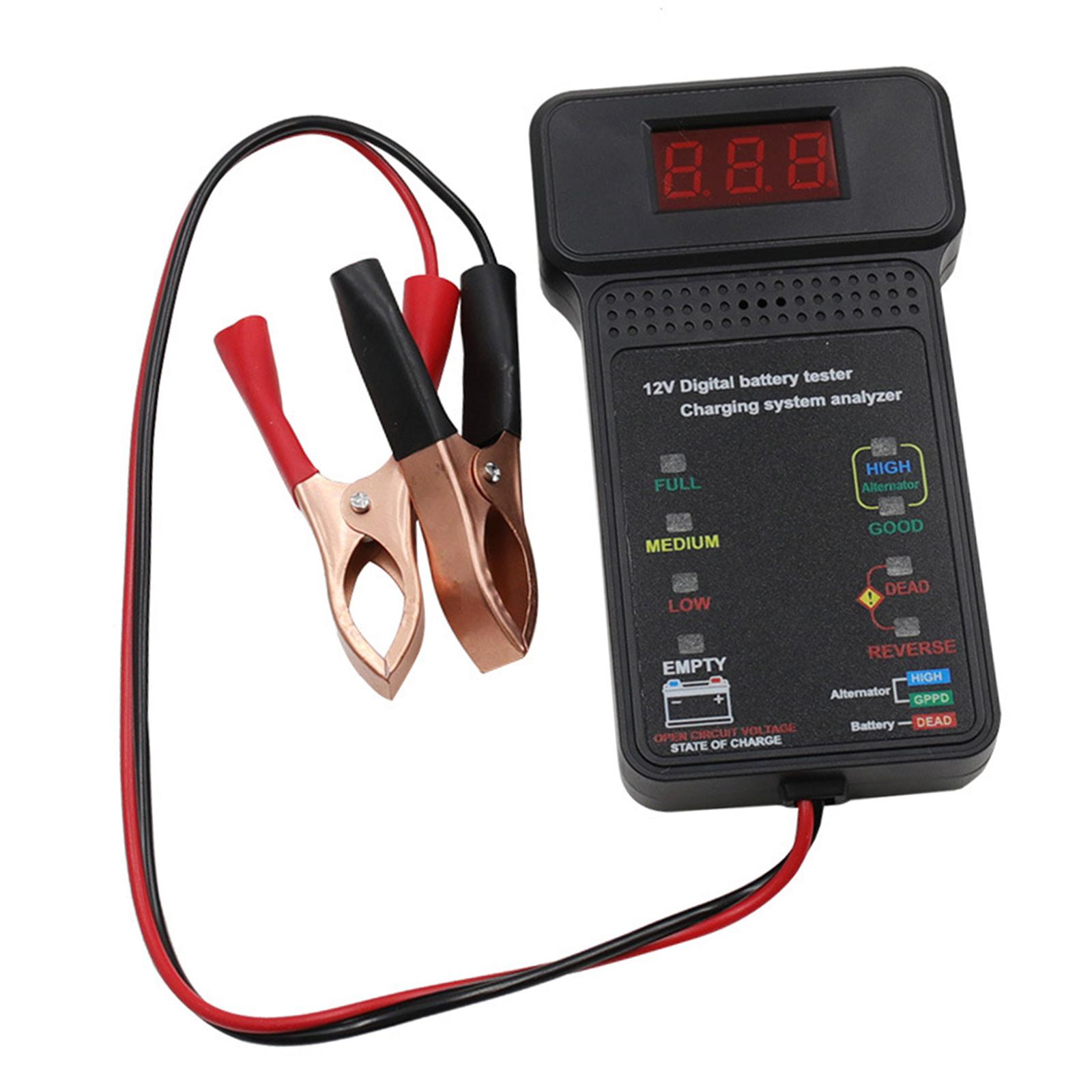 Magideal - Probador De Alternador De Coche De 12V, Probador De Carga Automático, Profesional, Pequeño, Portátil, Analizador Digital, Comprobador Automotriz Para