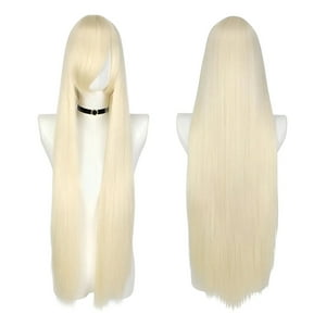 Genérica - Peluca Rubio Natural Largo Y Liso Cosplay Mujer Dama 80 Cm