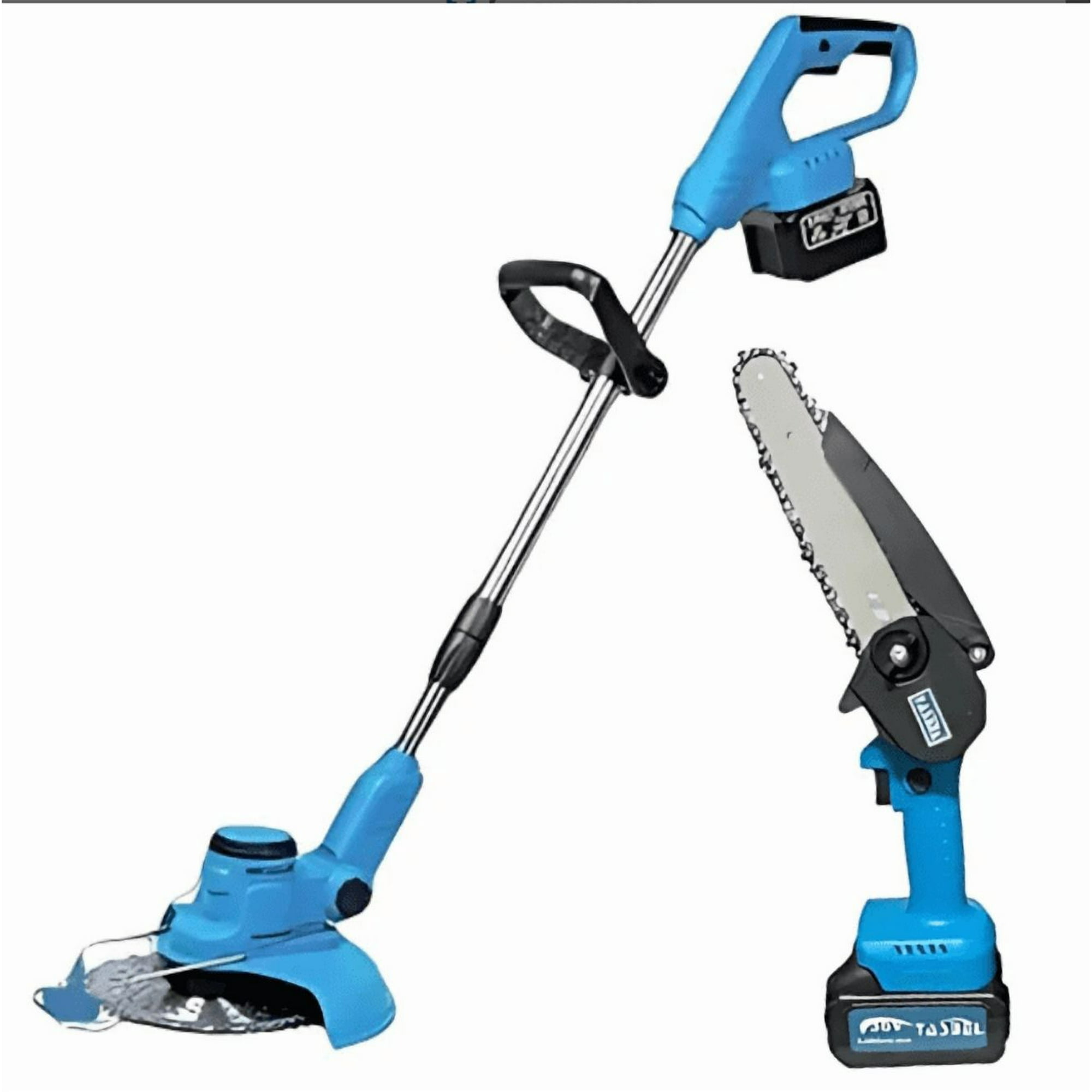 Movi - Set De Jardin 2 En 1, Orilladora Desbrozadora Y Mini Motosierra