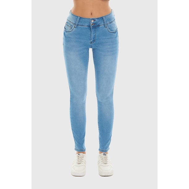 Jeans Mujer Skinny Kim Lavado Azul - lll