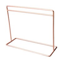 Magideal - Estante De Ropa De Casa De Muñecas, Accesorios De Casa De Muñecas, Estante De Ropa En Miniatura Para Lavadero De Dormitorio, Decoración De Casa De Muñ Oro Rosa