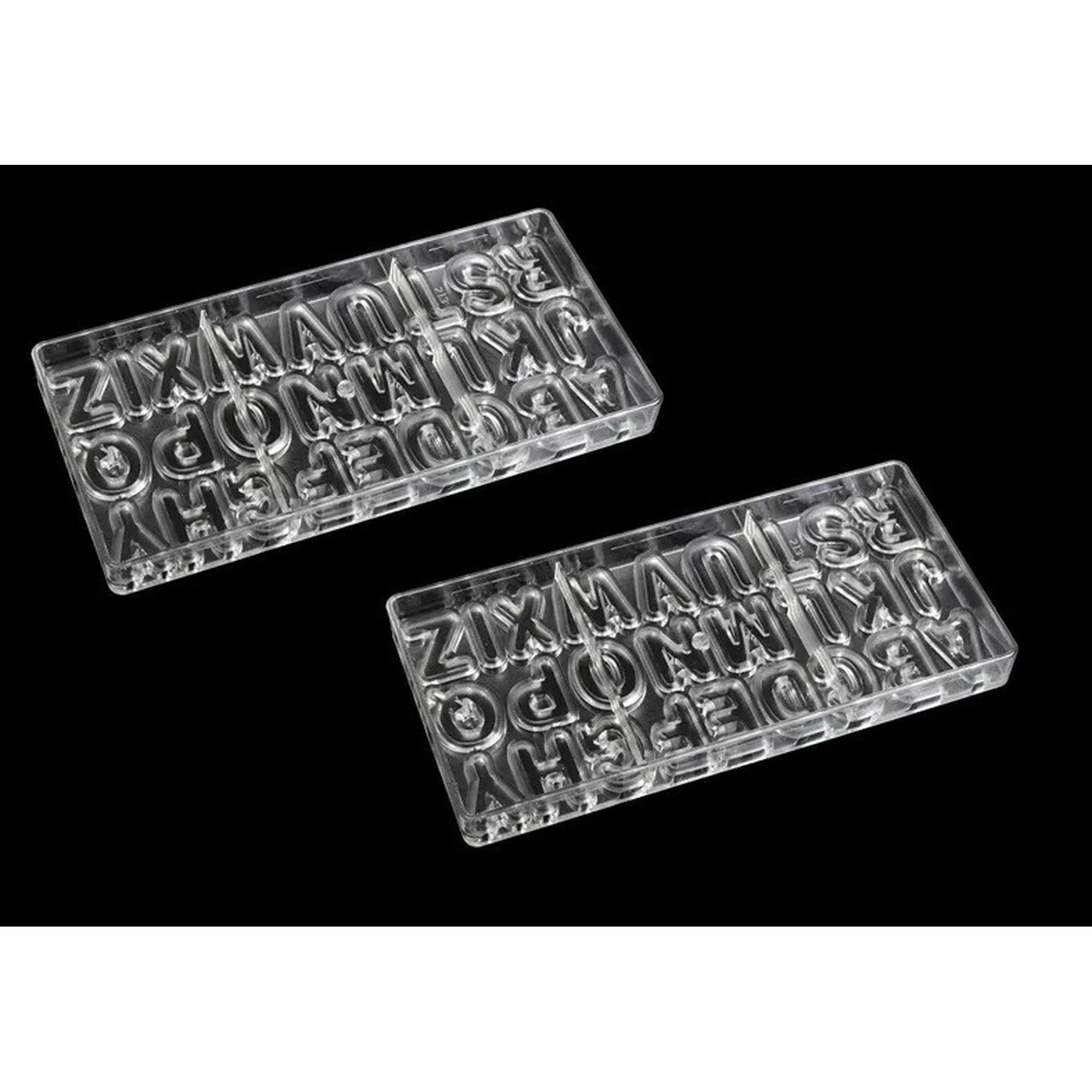 Genérico - 2 Moldes Chocolate Moldes De Chocolate Policarbonato Letras