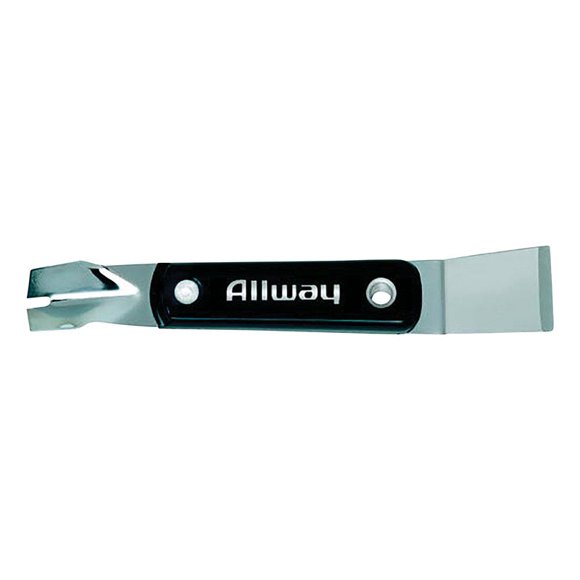 Espátula Allway de acero al carbono 2 en 1, 1 cm, con mango de nailon
