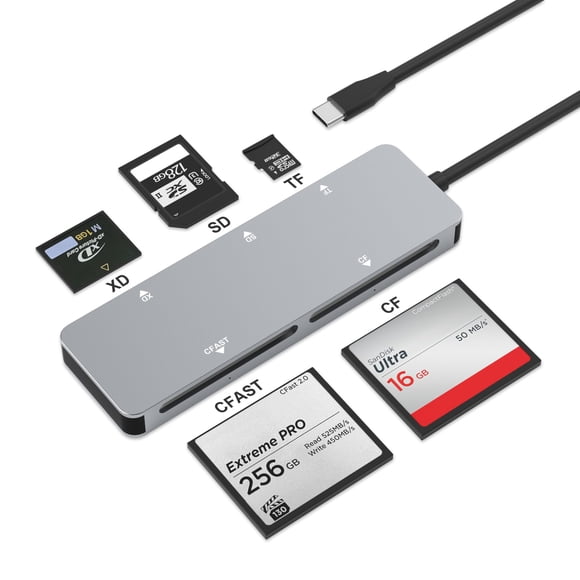 Lector de tarjetas Rytaki Pro CFast 2.0 USB C 3.0 5 Gbps 5 en 1