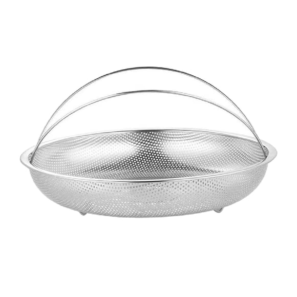 Cesta De Vapor De Acero Inoxidable, Diseño De Agujeros Finos, Lavadora De Arroz, Cesta Para Cocinar Al Vapor, Mango Interior S