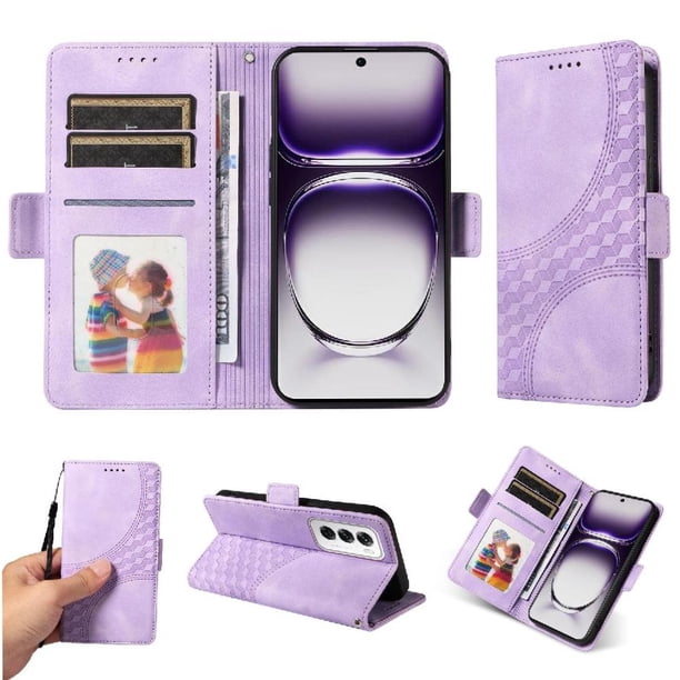 Carcasa FOXDOCK OPPO Reno 12 Pro 5G de cuero PU, diseño acolchado clásico, protección contra caídas y rayones