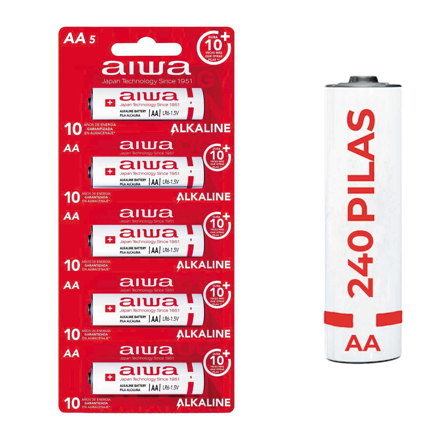 Aiwa - Pila Alcalina Aa Pack X240 Unidades Aw-lr6p5