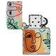 thumbnail image 5 of Bolsillo de 540 colores con diseño de caras abstractas Zippo más ligero, 5 of 7