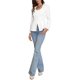thumbnail image 2 of INSPIRAR CHIC Blazers de Negocios Casual para Mujeres con Botones, Cuello Redondo, Manga Larga, Chaquetas de Oficina con Bolsillos M Blanco, 2 of 6
